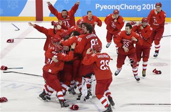冰球男子决赛：俄罗斯奥林匹克选手夺冠