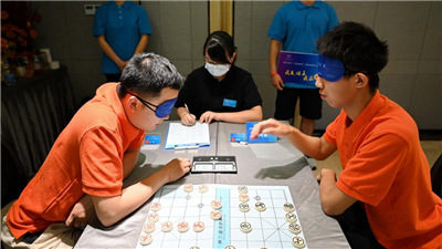 两岸青年“交换视界”蒙目象棋公益邀请赛在福州举行