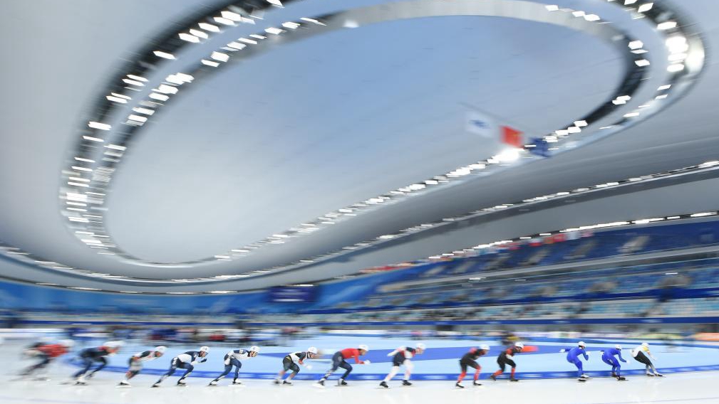 速度滑冰——世界杯（北京站）：男子集体出发赛况